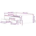 vidaXL Cadre de lit sans matelas chêne marron 90x190 cm