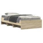 vidaXL Cadre de lit sans matelas chêne sonoma 75x190 cm