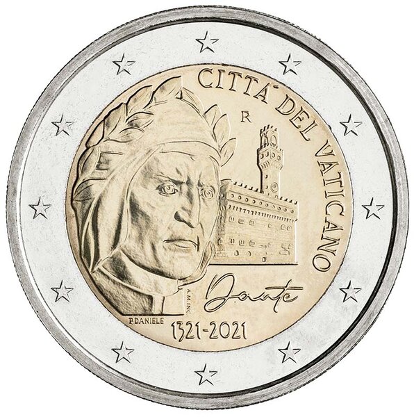 2 Euros Commémo. 2021 - 700 ans de la mort de Dante Alighieri
