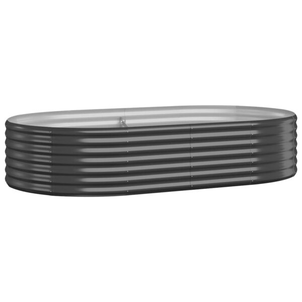 vidaXL Lit surélevé de jardin Acier enduit de poudre Anthracite