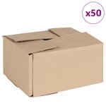 vidaXL Boîte Pliable 50 Pièces 20x15x10 cm Carton