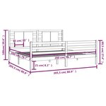 vidaXL Cadre de lit sans matelas blanc 200x200 cm bois massif de pin
