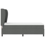 Lit Box Spring vidaXL avec Matelas en Gris Foncé  80x200 cm  Tissu