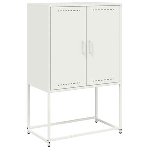 vidaXL Meuble TV blanc 68x39x60 5 cm acier