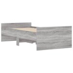 vidaXL Cadre de lit avec tiroirs sans matelas sonoma gris 90x190 cm