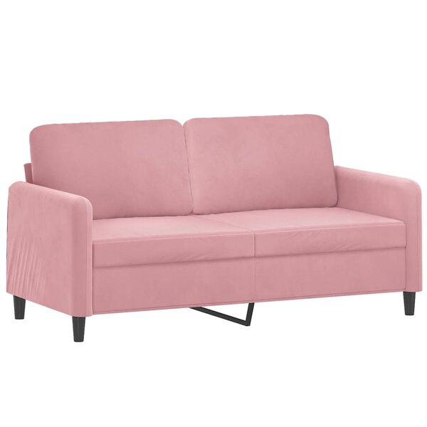 vidaXL Canapé à 2 places Rose 140 cm Velours