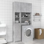 vidaXL Armoire de salle de bain Gris béton 32x25 5x190 cm Aggloméré