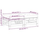 vidaXL Repose-pieds de jardin avec coussins lot de 2 marron miel