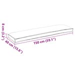 vidaXL Coussins de Palette pour banc 2 Pièces Anthracite 150x40x8 cm Tissu Oxford