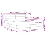 Lit Box Spring vidaXL avec Matelas en Bleu  180x200 cm Tissu