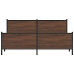 vidaXL Cadre de lit en métal sans matelas chêne marron 180x200 cm