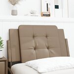 vidaXL Coussin de tête de lit cappuccino 90 cm similicuir