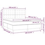 vidaXL Sommier à lattes de lit avec matelas Gris foncé 160x200cm Tissu