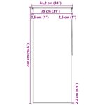 vidaXL Store roulant de douche 80x240 cm Éclaboussures