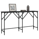 vidaXL Table console noir 140x29x75 cm bois d'ingénierie
