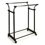 V-Part Porte-vêtements Hauteur réglable 4 roues Double