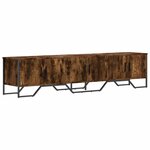 vidaXL Meuble TV chêne fumé 180x34x41 cm bois d'ingénierie