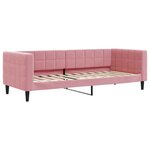 vidaXL Lit de jour avec gigogne sans matelas rose 80x200 cm