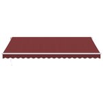vidaXL Auvent manuel rétractable avec LED bordeaux 450x350 cm