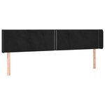 vidaXL Tête de lit avec oreilles Noir 183x16x78/88 cm Velours