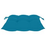 vidaXL Chaises de jardin avec coussins bleu clair lot de 4 Teck massif