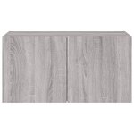 vidaXL Meuble TV mural avec lumières LED sonoma gris 80x35x41 cm