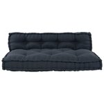 Coussin de canapé en palette vidaXL avec un support lombaire en tissu gris anthracite