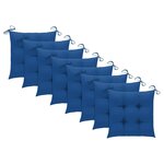 vidaXL Chaises de jardin avec coussins lot de 8 Bois d'acacia solide