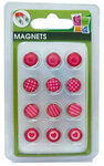 Magnet époxy mini Ø12mm Rose 12 pièces