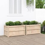 vidaXL Jardinières 2 Pièces bois de pin massif