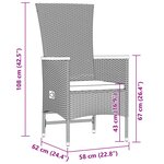 vidaXL Ensemble à manger de jardin 9 Pièces coussins gris résine tressée