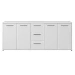 Buffet bas - Blanc mat - 4 portes 3 tiroirs - L 179 x P 42 x H 74,5 cm