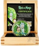 Pièce de monnaie en Argent 5 Dollars g 62.2 (2 oz) Millésime 2023 RICK AND MORTY