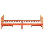 vidaXL Cadre de lit sans matelas cire marron 140x200cm bois pin massif