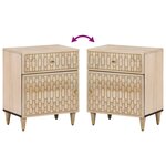 vidaXL Table de chevet 50x33x60 cm bois de manguier massif