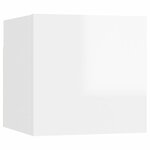 vidaXL Meuble TV mural Blanc brillant 30 5x30x30 cm