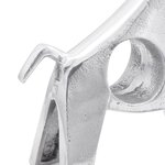 Sculpture de Taureau vidaXL Argent 22x9 5x34 cm Aluminium