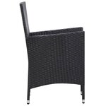 vidaXL Ensemble à dîner d'extérieur 9 Pièces Résine tressée Noir