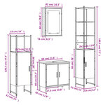 vidaXL Ensemble de meubles de salle de bain 4 Pièces Chêne fumé Bois