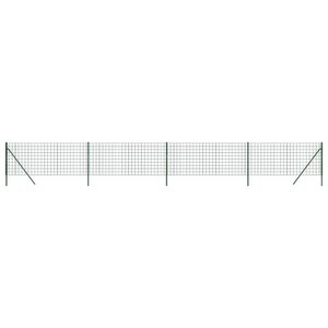 vidaXL Clôture en treillis métallique vert 1x10 m acier galvanisé