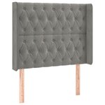 vidaXL Sommier à lattes de lit matelas LED Gris clair 90x190cm Velours