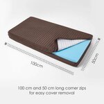 Coussin d'assise déhoussable pour canapé 2 places en suédine  Chocolat - HOMESCAPES