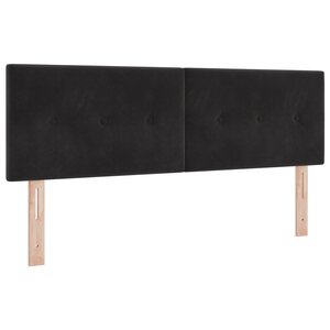vidaXL Tête de lit LED capitonnée noire 72 cm velours