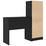 vidaXL Bureau de rangement en chêne noir en bois d'ingénierie