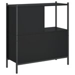 vidaXL Bibliothèque noir 72x28x77 5 cm bois d'ingénierie