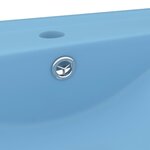 vidaXL Lavabo avec trou de robinet Bleu clair mat 60x46 cm Céramique