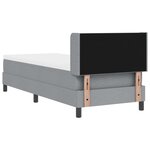 lit à sommier vidaXL avec matelas gris clair 80x200 cm tissu