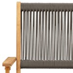 vidaXL Ensemble à manger de jardin 5Pièces gris polypropylène bois massif