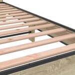 vidaXL Cadre de lit sans matelas chêne sonoma 140x200 cm