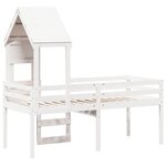 vidaXL Lit haut sans matelas blanc 75x190 cm bois de pin massif